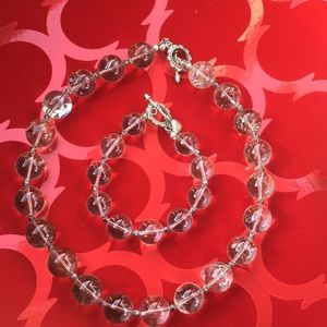 💥quartz necklace and bracelet set💥